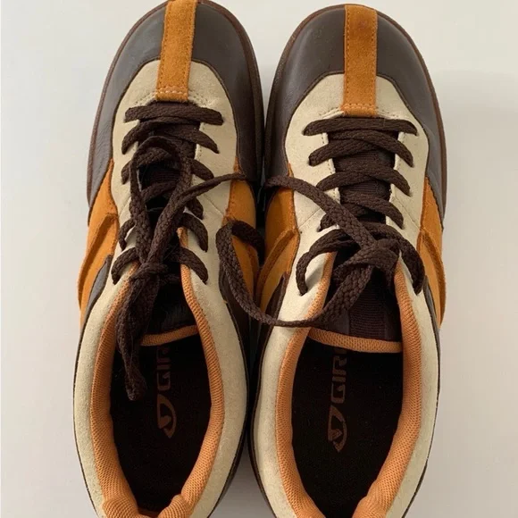 Vintage Giro Ollie Men's Leather and Suede Brown and Orange Sneakers Sz 8.5 - Picture 4 of 9